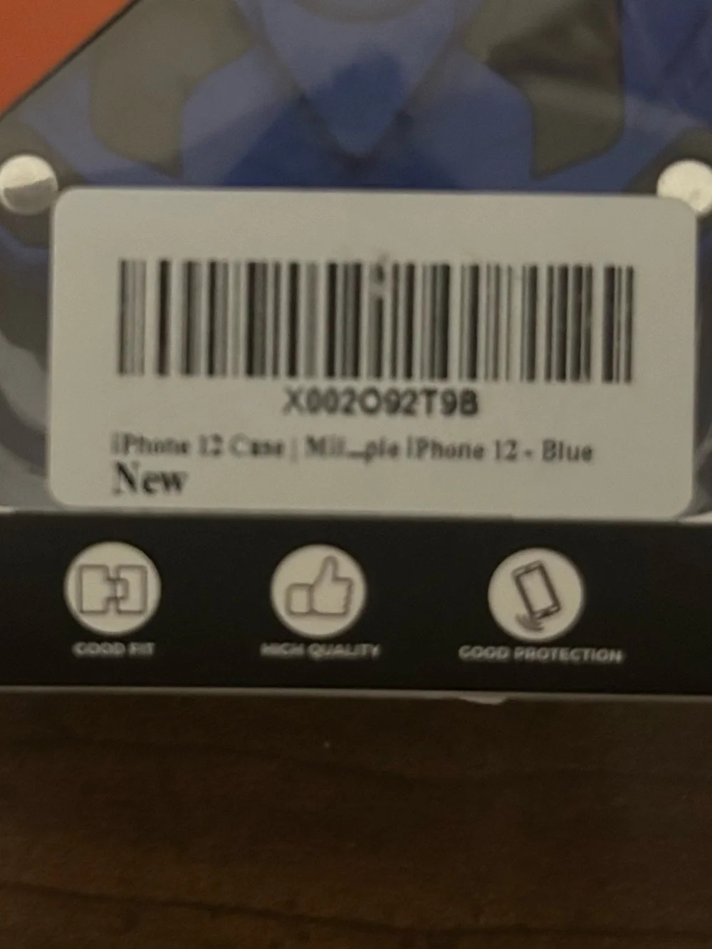 New iPhone 12 Mini Blue and Black Protective Phone Case with Stand